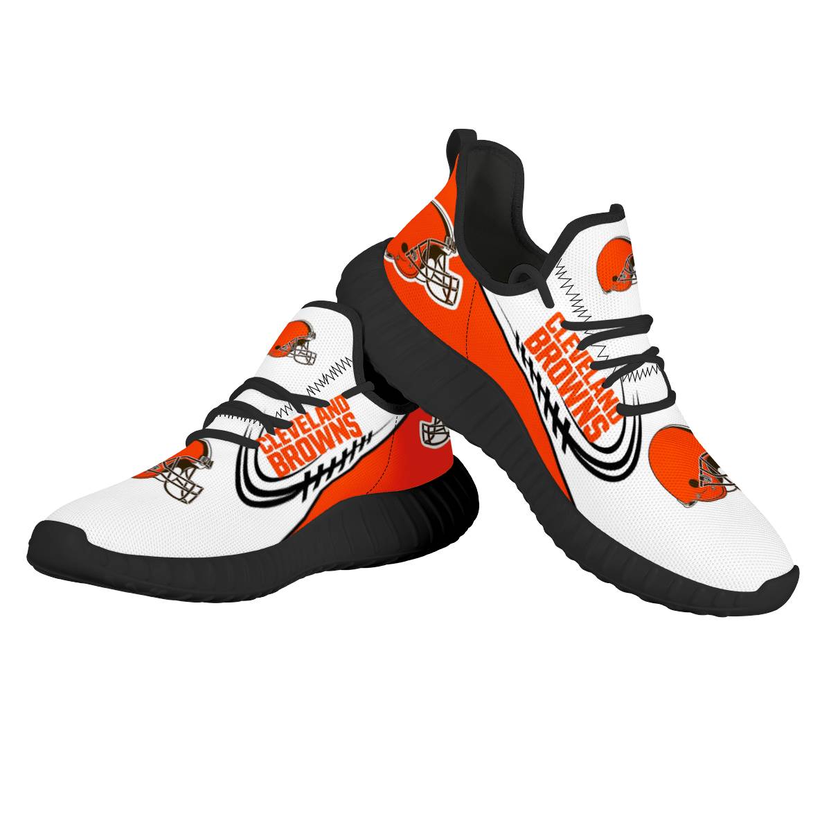 Men's NFL Cleveland Browns Mesh Knit Sneakers/Shoes 001